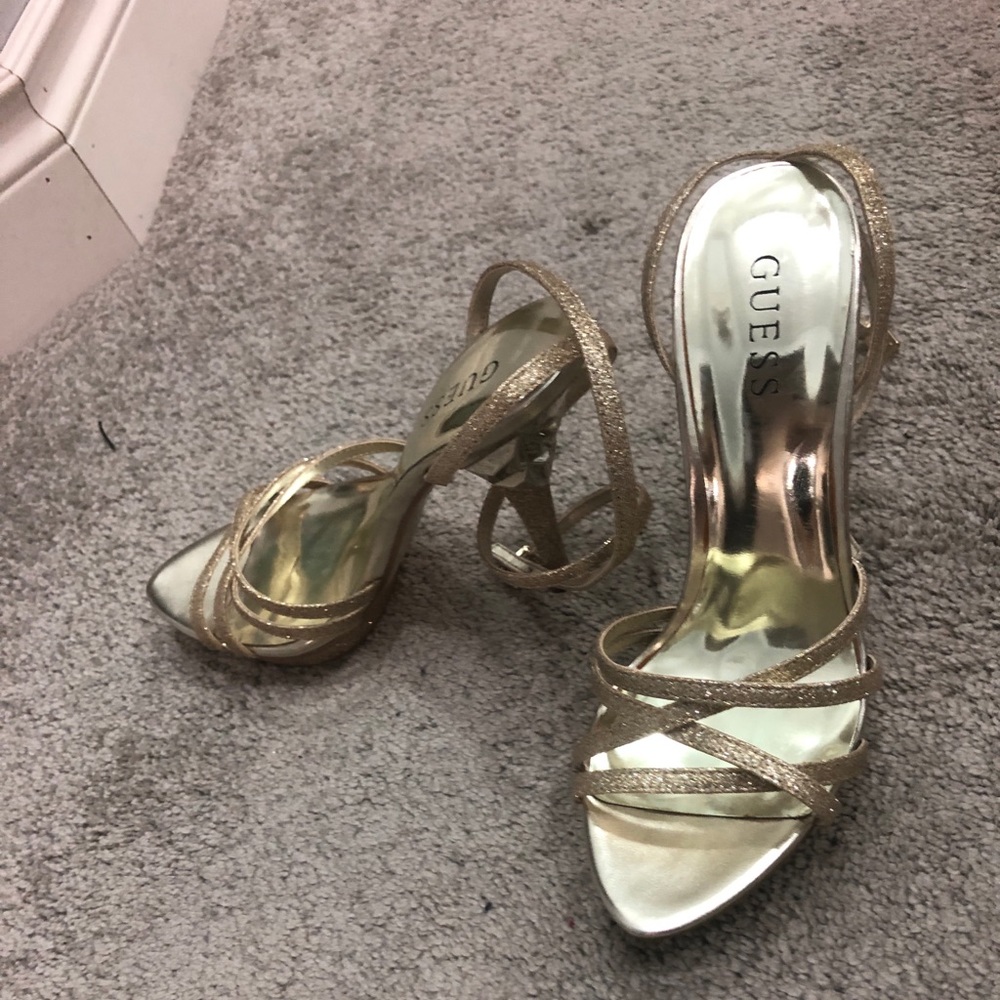 Guess gold heels